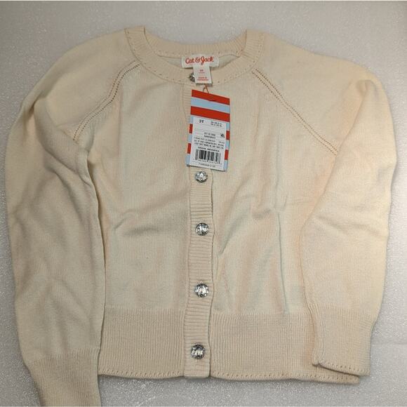 Cat and Jack 3T knitted cardigan in Sand - Picture 6 of 7